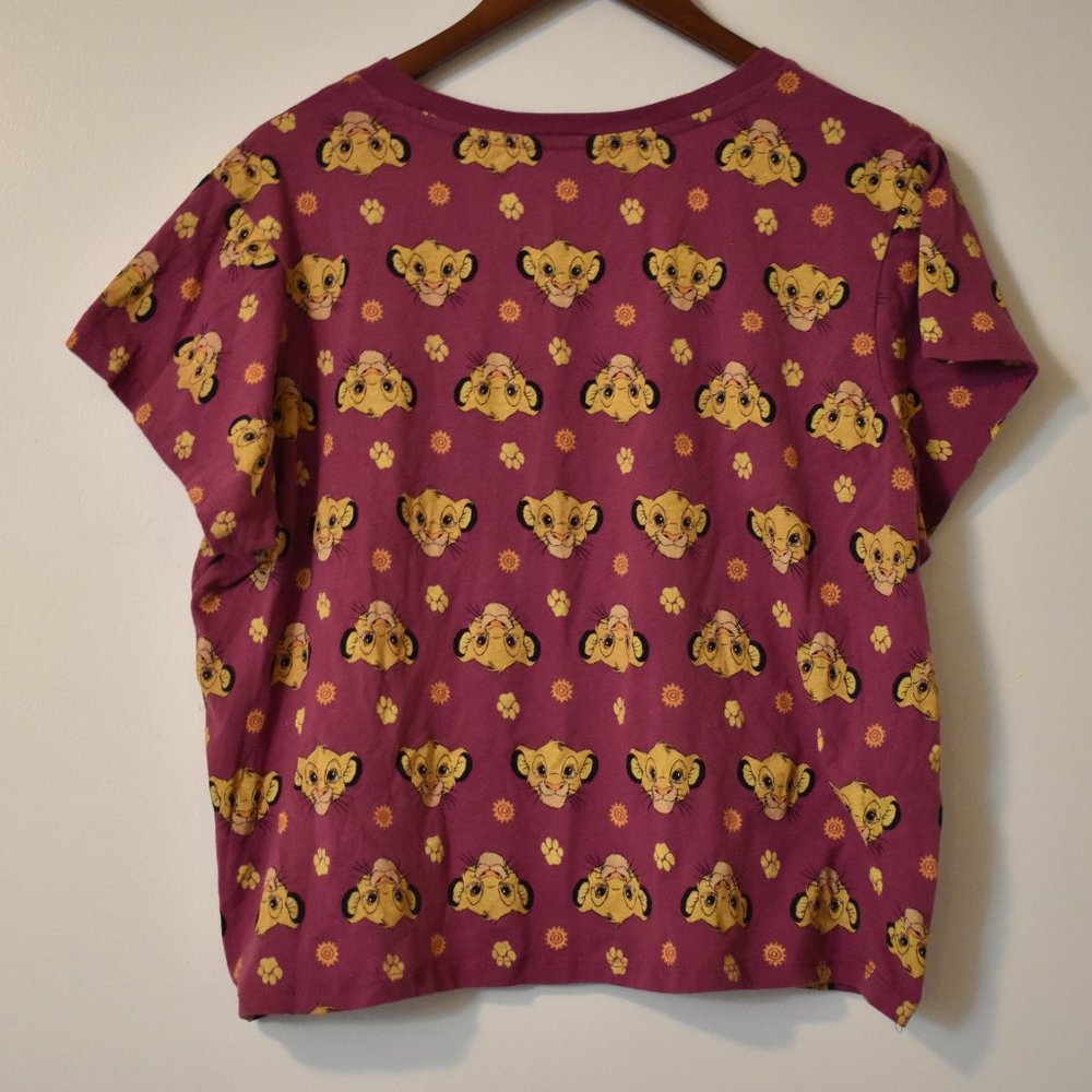 Disney Simba Cropped Purple T-Shirt View 3